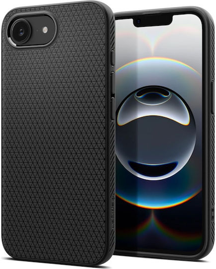 Spigen Liquid Air Заден Калъф Закалено Стъкло Черен (iPhone 17e / 16e)