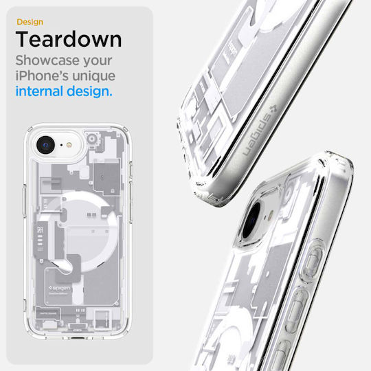 Spigen Ultra Hybrid Zero One (MagFit) Back Cover Plastic / Silicone 1.2mm White (iPhone 17e / 16e)