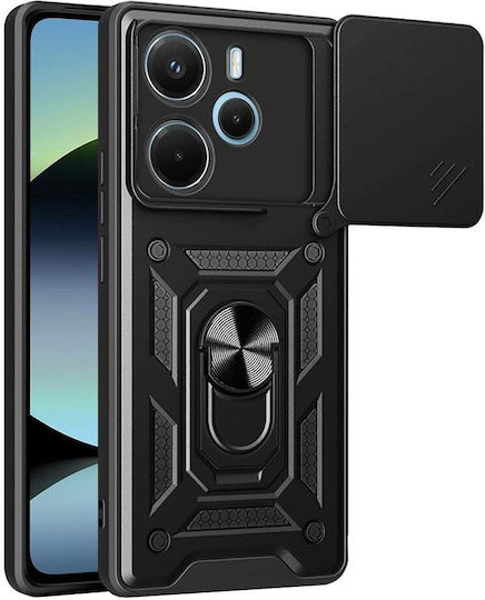 Techsuit Camshield Umschlag Rückseite Silikon / Kunststoff Schwarz (Redmi Note 14 4G)