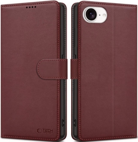 Tech-Protect Wallet Δερματίνης Μπορντό (iPhone 17e / 16e)