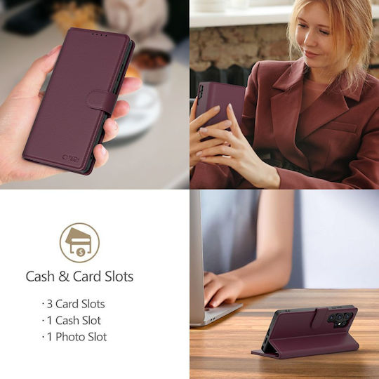 Tech-Protect Wallet Δερματίνης Μπορντό (iPhone 17e / 16e)