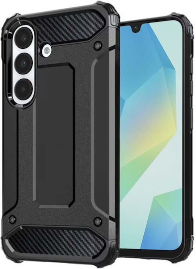 Techsuit Umschlag Rückseite Silikon Schwarz (Samsung Galaxy A16 - Techsuit)