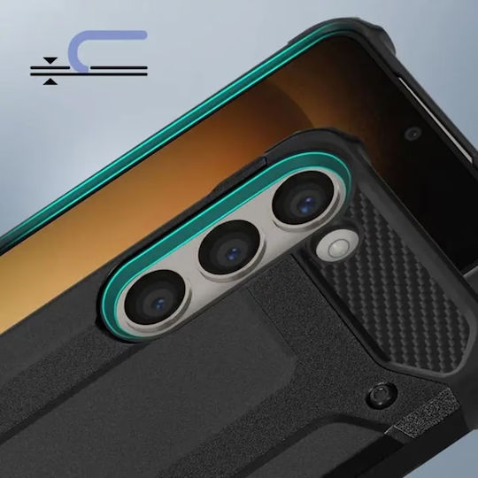 Techsuit Umschlag Rückseite Silikon Schwarz (Samsung Galaxy A16 - Techsuit)