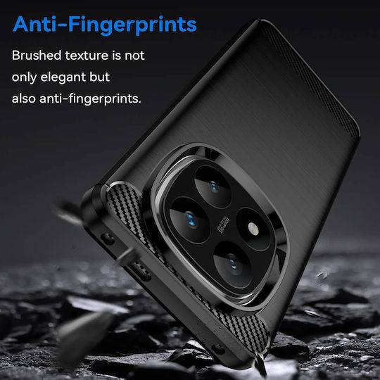 Techsuit Carbon Back Cover Σιλικόνης Μαύρο (Xiaomi Poco F7 Ultra)