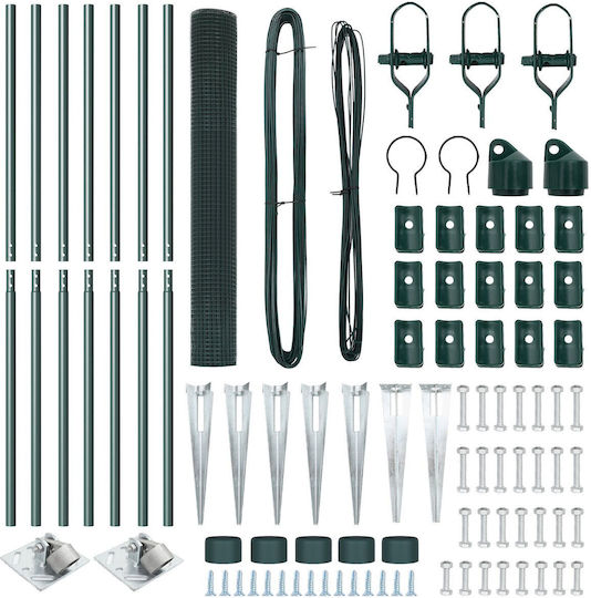 vidaXL Plasă De Sârmă Modul Verde 1.4x10m