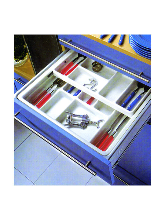 Agoform Opening Plastic Drawer Cutlery Tray 34x48x6cm White