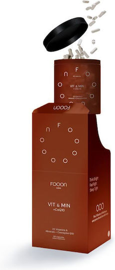 Amhes Fooon VIT & MIN + CoQ-10 Multivitamin for Energy, Immune System Boost & the Hair 90 caps