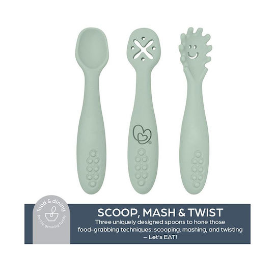 Dreambaby Baby Set with Spoons made of Silicone 3pcs