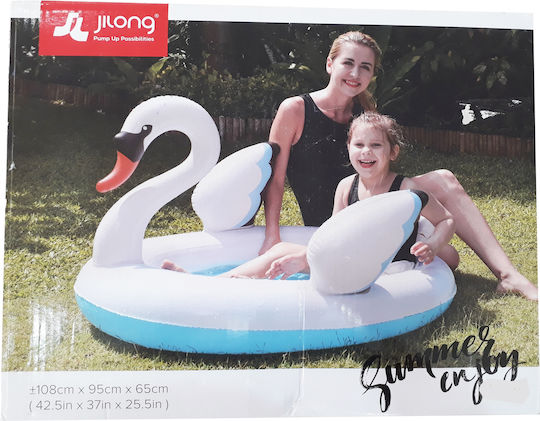 Jilong Children's Round Swimming Pool 31lt Inflatable 108x65cm White