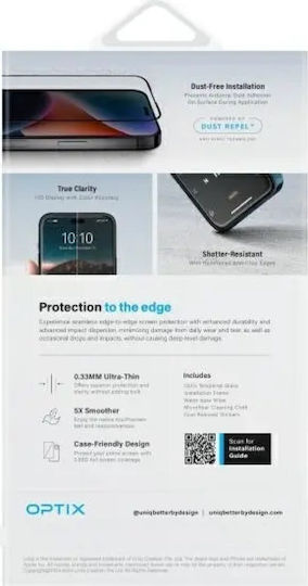 Uniq Optix Ματ Iphone 16 15 14 Pro 6.1" Ματ Γυαλί Σκληρυμένο Εφαρμοστή