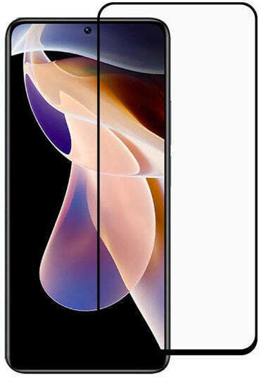 Vollflächig gehärtetes Glas Schwarz (Poco X5 Pro)