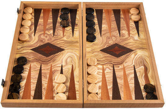 Manopoulos Măslină Lucrat manual Table din Lemn de Măslin cu Piese 30x30cm