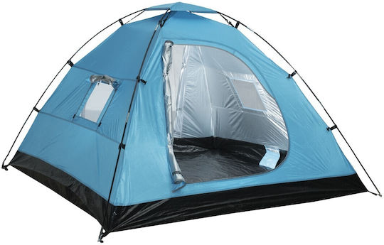 Campus Twin Αυτόματη Καλοκαιρινή Σκηνή Camping Igloo Μπλε με Διπλό Πανί για 4 Άτομα 210x210x130εκ.