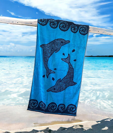 Linea Home Strandtuch Baumwolle Blau 160x86cm.