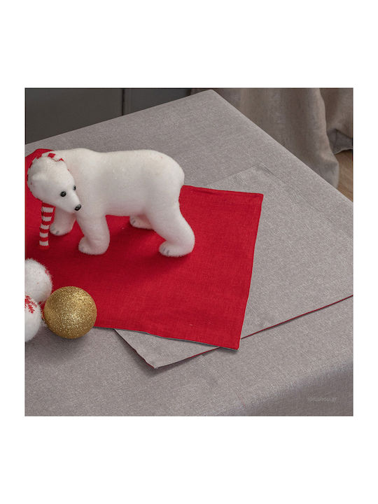 Palamaiki Weihnachtlich Tischsets Stoff Gray L35xB45cm.