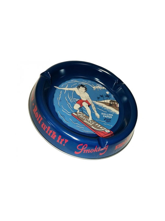 Smoking Τασάκι Μεταλλικό Μαύρο Large Blue Surf 20cm