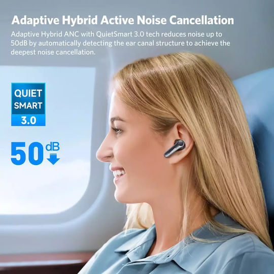 Earfun Air Pro 4 In-ear Bluetooth Handsfree Ακουστικά με Αντοχή στον Ιδρώτα και Θήκη Φόρτισης Μαύρα