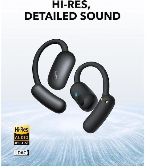 Soundcore by Anker AeroFit 2 Offenes Ohr Bluetooth-Freisprecheinrichtung Kopfhörer mit Schweißresistenz und Ladeetui Schwarz