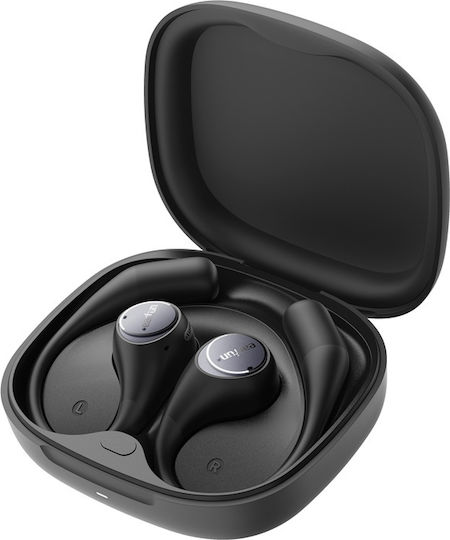 Earfun OpenJump Open Ear Bluetooth Handsfree Ακουστικά με Αντοχή στον Ιδρώτα και Θήκη Φόρτισης Μαύρα