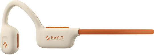 Havit Freego1 Air Conductie Osoasa Bluetooth Handsfree Căști cu Rezistență la Transpirație Bej