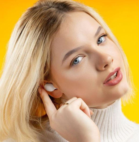 Niceboy Podsie 3 In-ear Bluetooth Handsfree Căști cu Carcasă de Încărcare Polar White