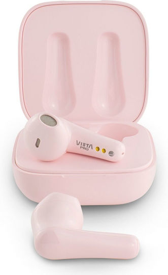 Vieta Pro Feel In-ear Bluetooth Handsfree Ακουστικά με Θήκη Φόρτισης Ροζ