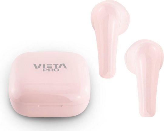 Vieta Pro Feel In-ear Bluetooth Handsfree Ακουστικά με Θήκη Φόρτισης Ροζ