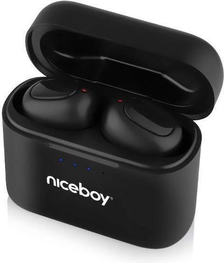 Niceboy Podsie 3 In-Ear Bluetooth-Freisprecheinrichtung Kopfhörer mit Ladeetui Schwarz