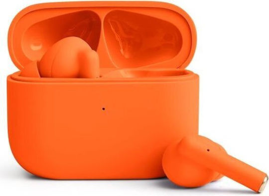 Colorum In-ear Bluetooth Handsfree Ακουστικά με Θήκη Φόρτισης Πορτοκαλί