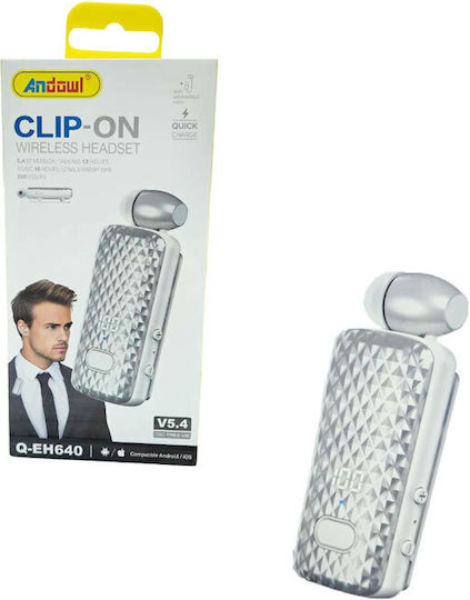 Andowl Q-EH640 In-Ear Bluetooth-Freisprecheinrichtung Kopfhörer Revers Silber