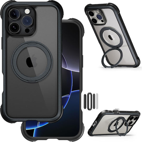 Mageasy Odyssey Stand M Back Cover Μαύρο (iPhone 16 Pro Max)