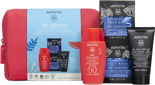 Apivita Bee Sun Safe Dry Touch Invisible Set with Sunscreen Face Cream