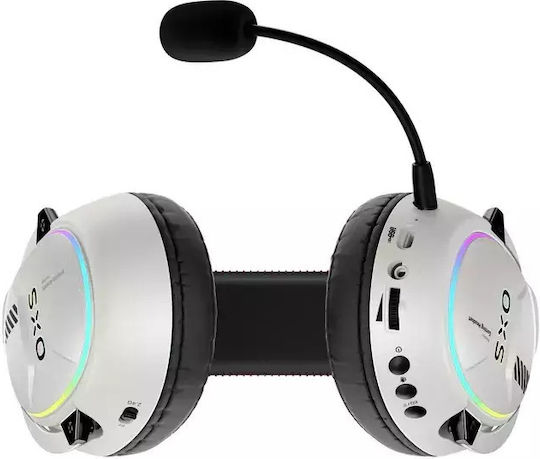 OXS Storm G2 Ασύρματο Over Ear Gaming Headset με σύνδεση Bluetooth / USB Λευκό for Nintendo Switch / PC / PS4 / PS5 / XBOX