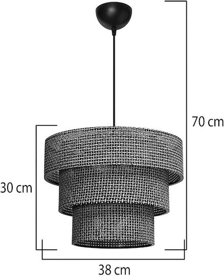 GloboStar Level Pendant Light Gray with Socket E27 38x38x30cm