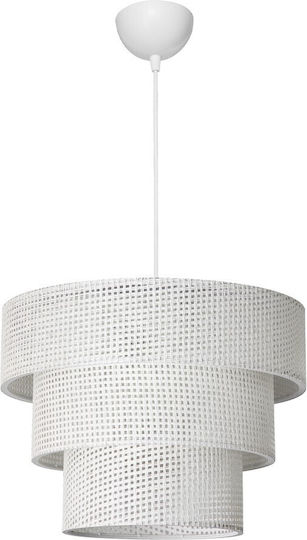 GloboStar Level Hängelampe Weiß mit Fassung E27 38x38x30cm.