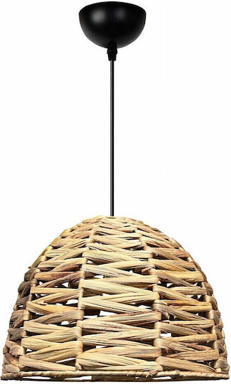 GloboStar Meka Pendant Light Beige Boho Bell with Socket E27 30x30x25cm