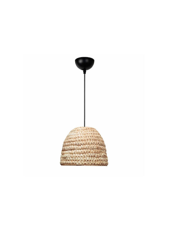 GloboStar Meka Pendant Light Beige Boho Bell with Socket E27 30x30x25cm