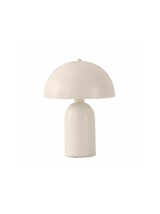 GloboStar Gasco Metal Table Lamp for Socket E27 with Beige Shade and Base