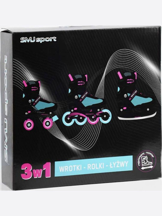 SMJ Sport Inline / Quad Rollers Μαύρα Ενηλίκων/Παιδικά