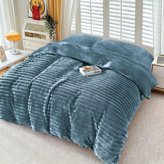 Pucioasa Cocolino Διπλή 200x230εκ. Petrol Blue Pucioasa Cocolino Διπλή 200x230εκ. Petrol Blue