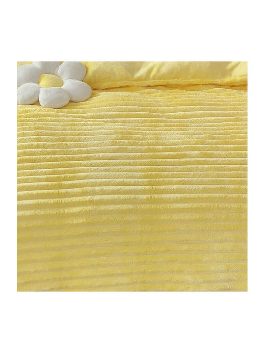 Pucioasa Cocolino Pătură Blănoasă Dublă 200x230 cm Galben