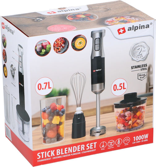 Alpina Appliances Hand Blender With Inox Rod 1000W