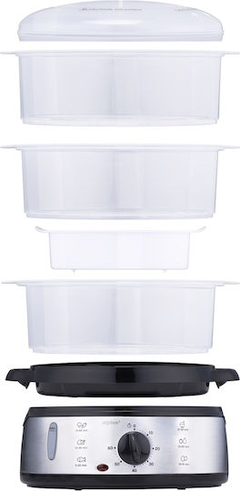 Alpina Appliances 06451648 Ατμομάγειρας με 3 Επίπεδα Μαγειρέματος 9lt
