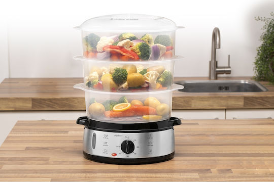 Alpina Appliances Food Steamer with 3 Steaming Decks 9lt