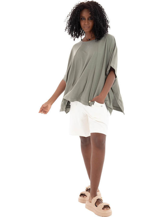 Γυναικείο Oversized T-shirt Dark Olive Green