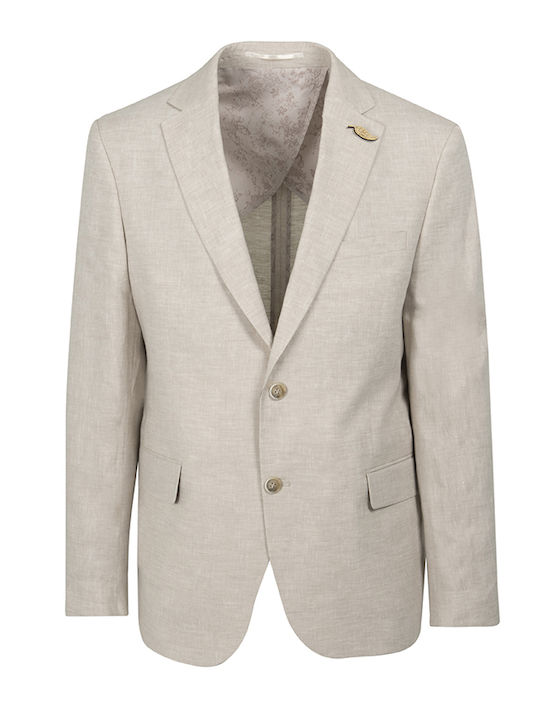 Men's Summer Suit Jacket Beige