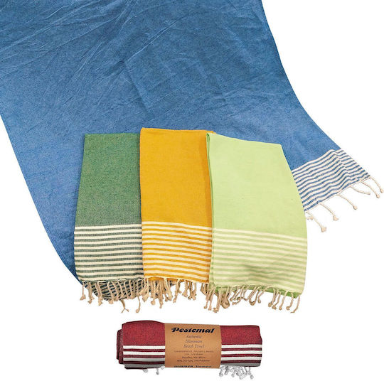 Summertiempo Stripes Beach Towel Green 180x90cm.