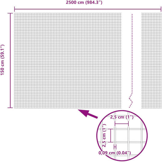 vidaXL Wire Fencing Set Green 2x25m