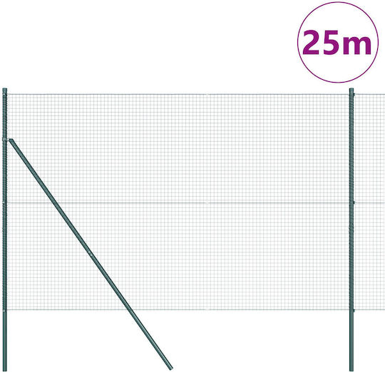 vidaXL Wire Fencing Set Green 2x25m