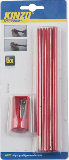 Carpenter Pencil Set Sharpener 5pcs Kinzo Artelibre 06451488
